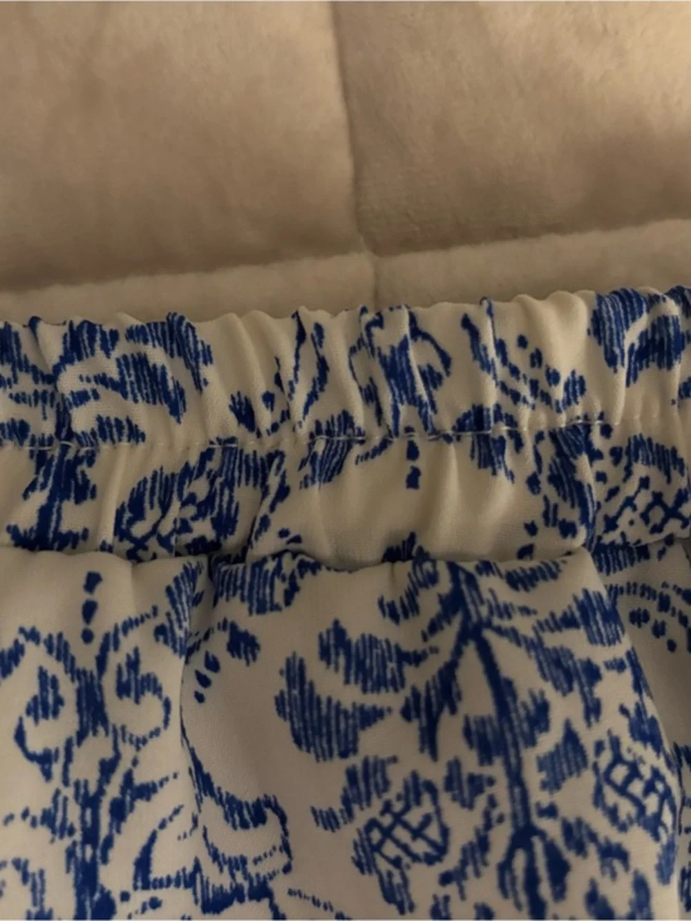 Blue Rain A-Line Women’s Size L Blue and White Printed A-Line Skirt